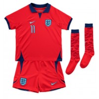 Dres Engleska Marcus Rashford #11 Gostujuci za djecu SP 2022 Kratak Rukav (+ kratke hlače)